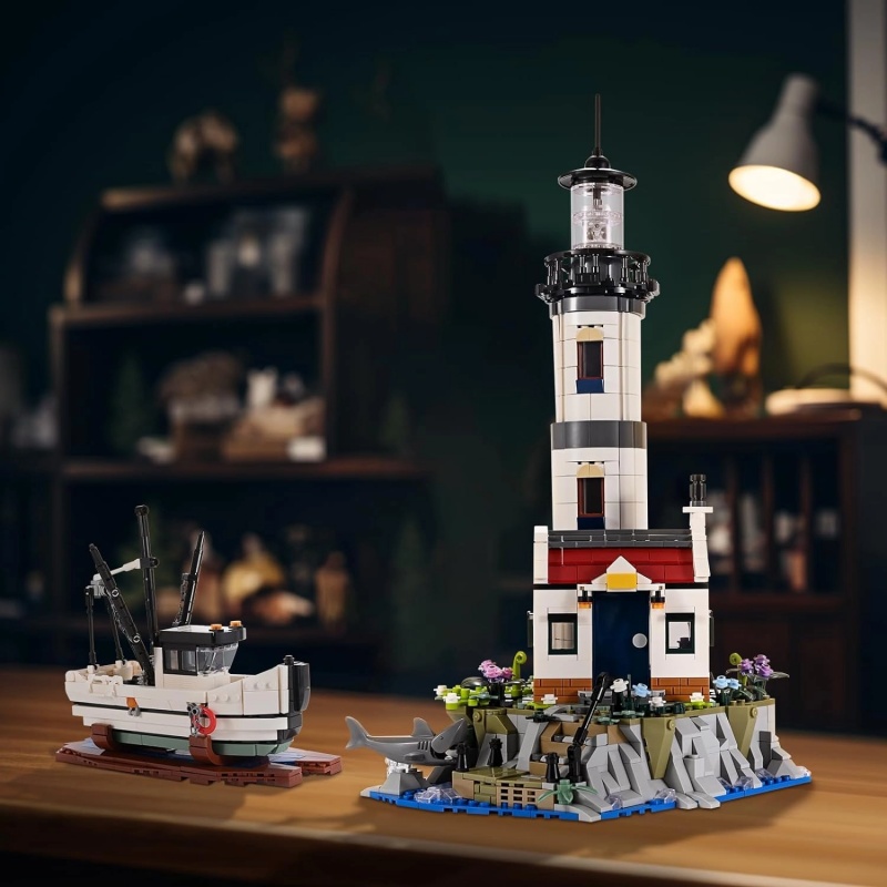 LEGO MOC Custom 92207 Lighthouses And Shrimp Boats Modular Buildings