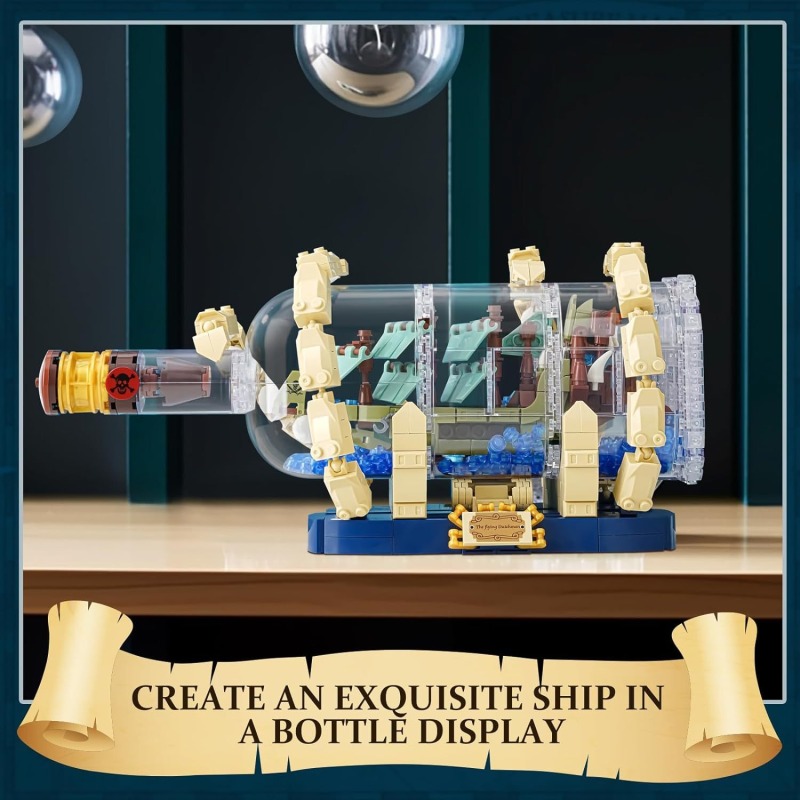 Custom 92199 Ship in a Bottle：The Flying Dutchman Creator Expert