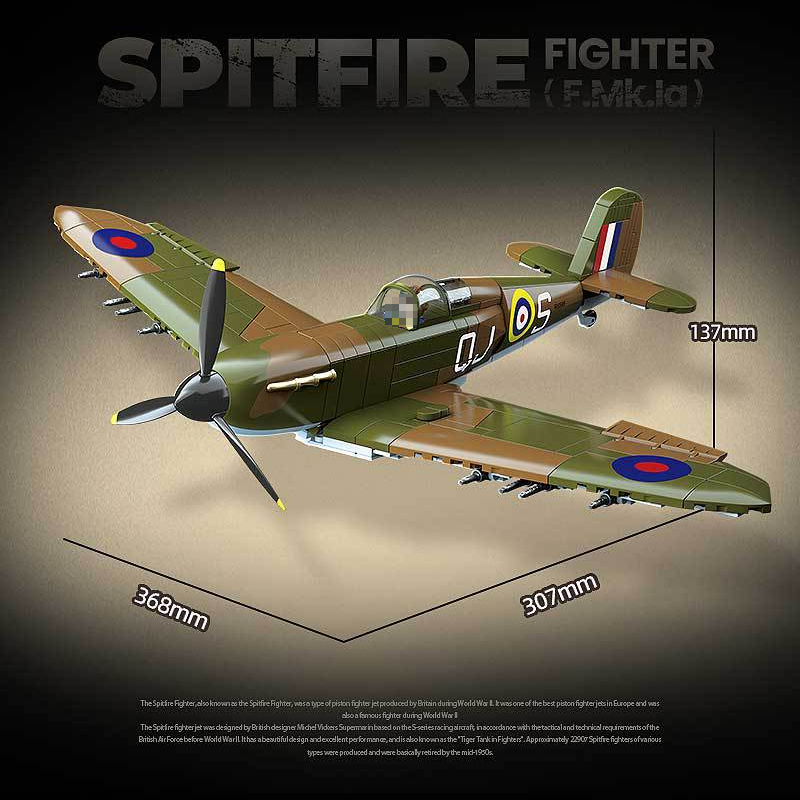 QUANGUAN 100279 Spitfire fighter jet Military