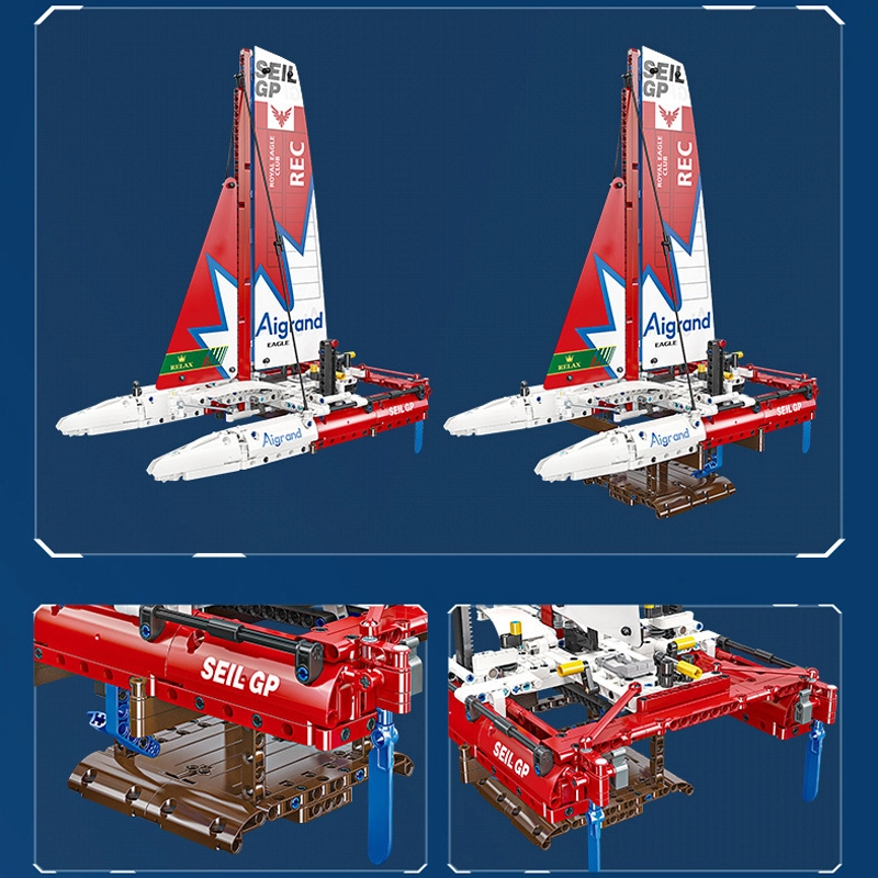 JIESTAR 58124 F50 Hydrofoil Catamaran Sailboat Technic