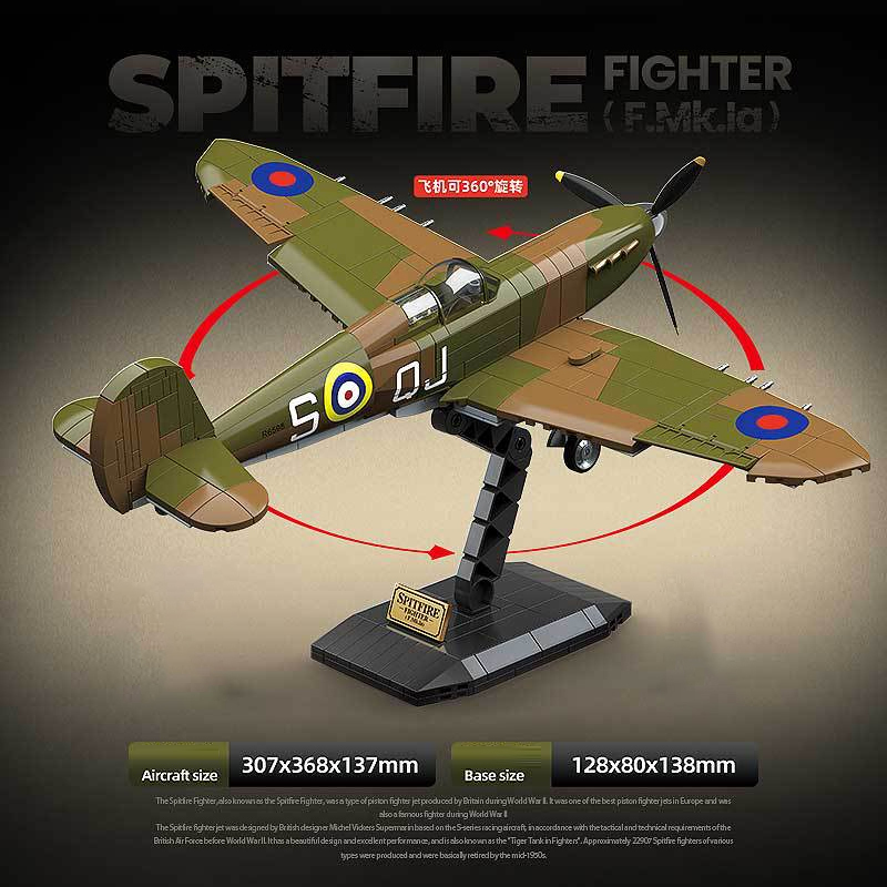 QUANGUAN 100279 Spitfire fighter jet Military