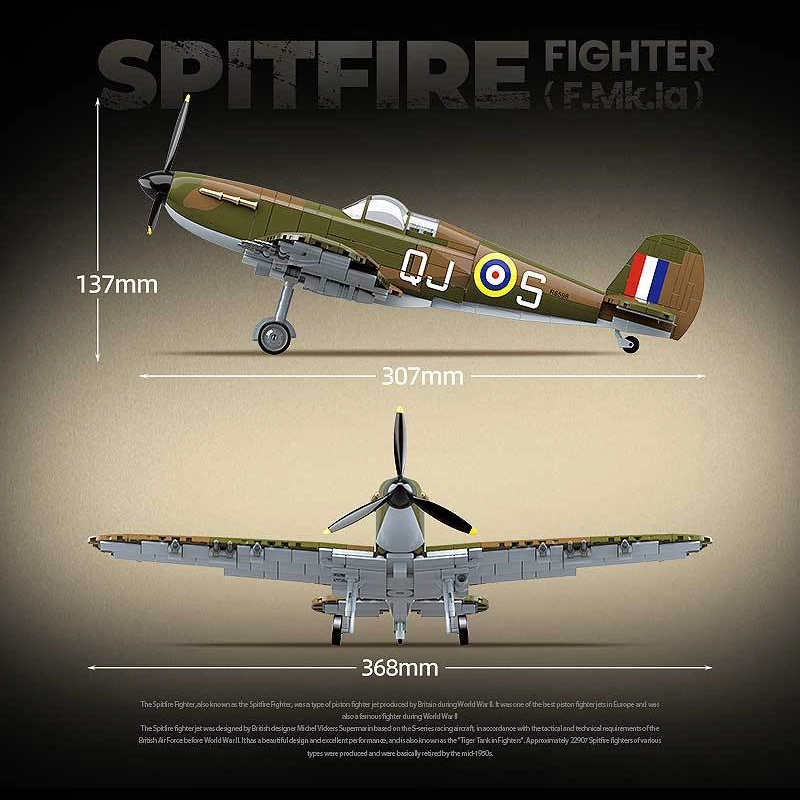 QUANGUAN 100279 Spitfire fighter jet Military
