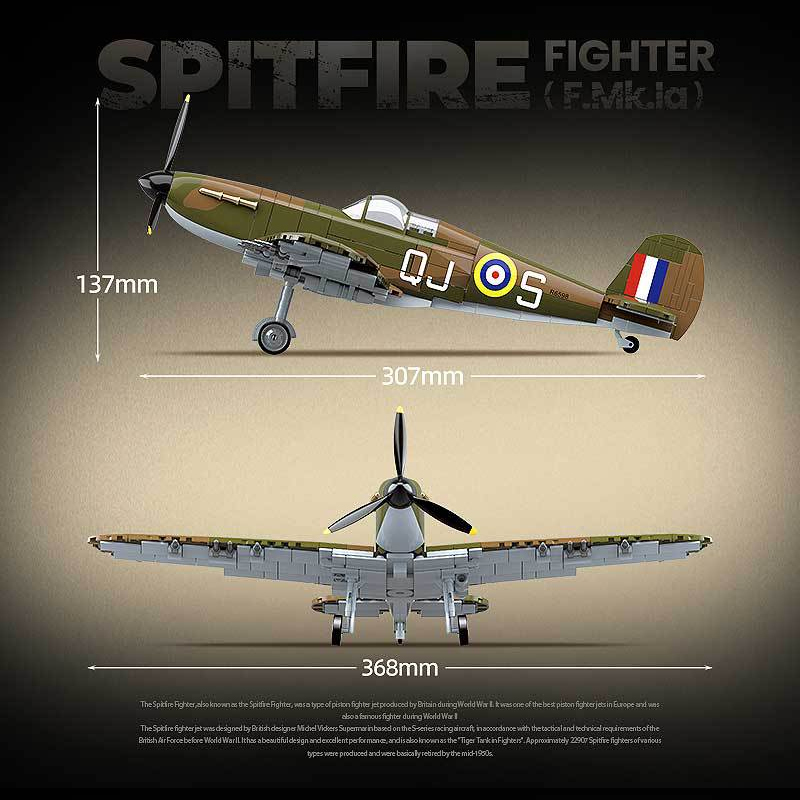 QUANGUAN 100279 Spitfire fighter jet Military