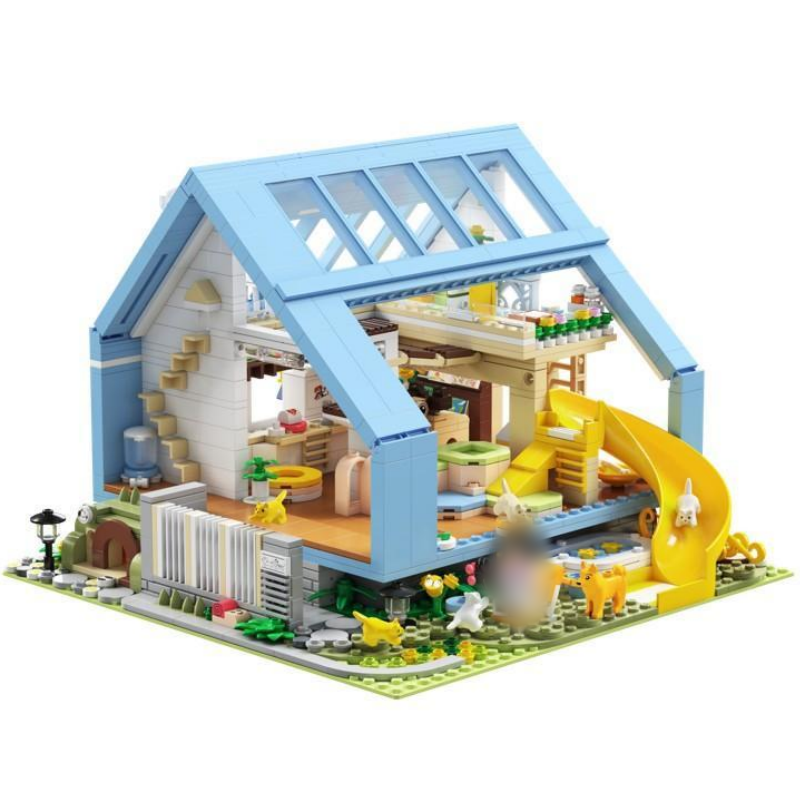 Kalos Blocks 61031 Cat, Dog and House Modular Buildings