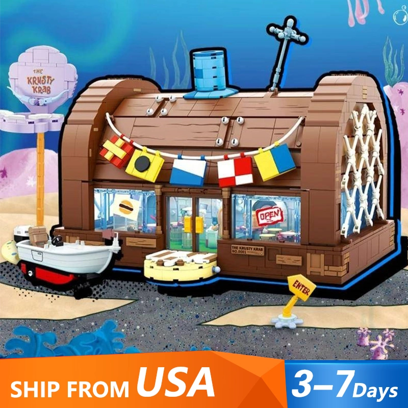 [Pre-sale] AREA-X AB0027 SpongeBob SquarePants the Krusty Krab Restaurant Movie & Game US Warehouse Express