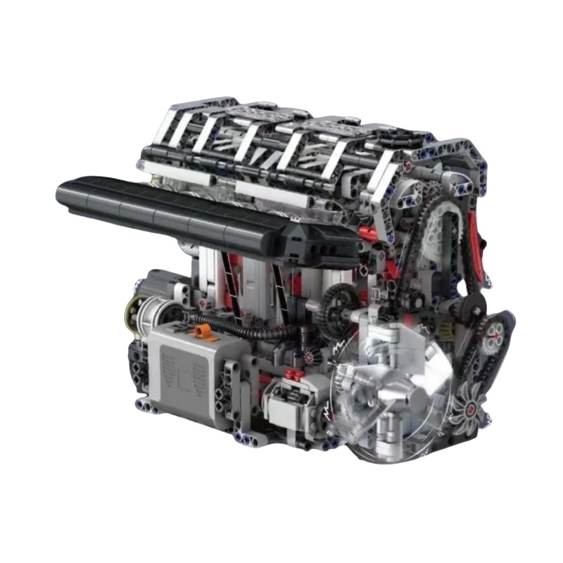 [With Motor] Mould King 10087 Inline four cylinder (L4) gasoline engine Technic