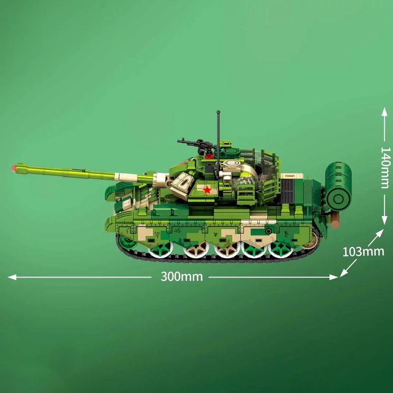 SEMBO 203166 ZTZ-59D Medium Tank Military