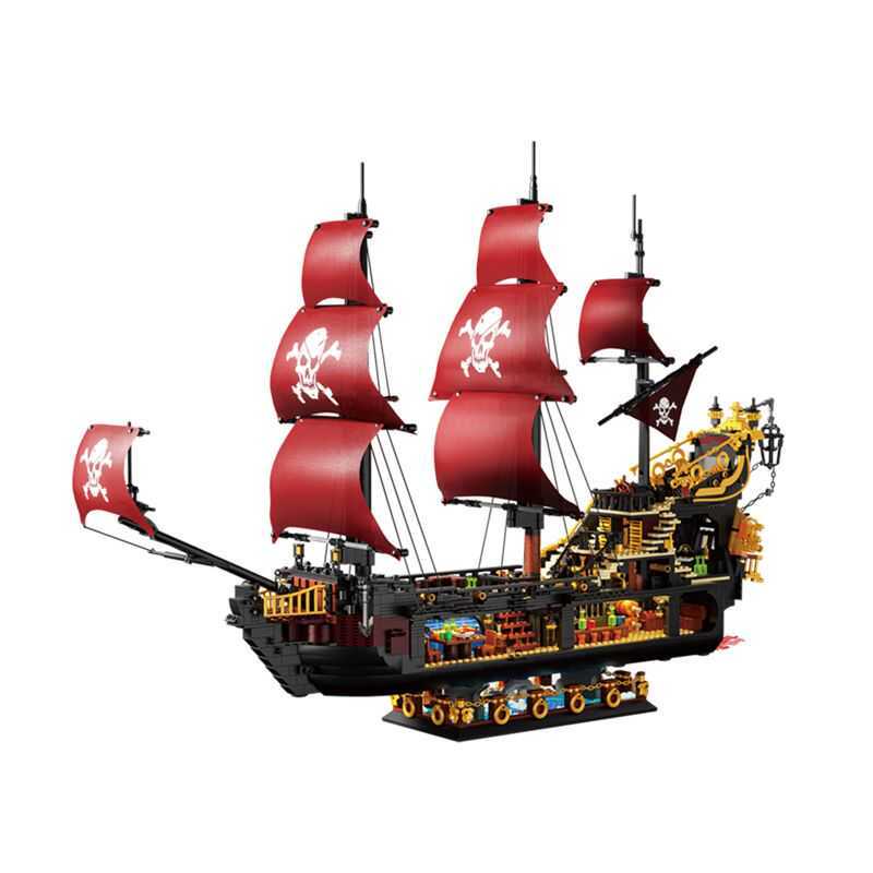 [Mini Micro Bricks] ZHEGAO 653001 The Phantom Queen Pirate Ship Historical