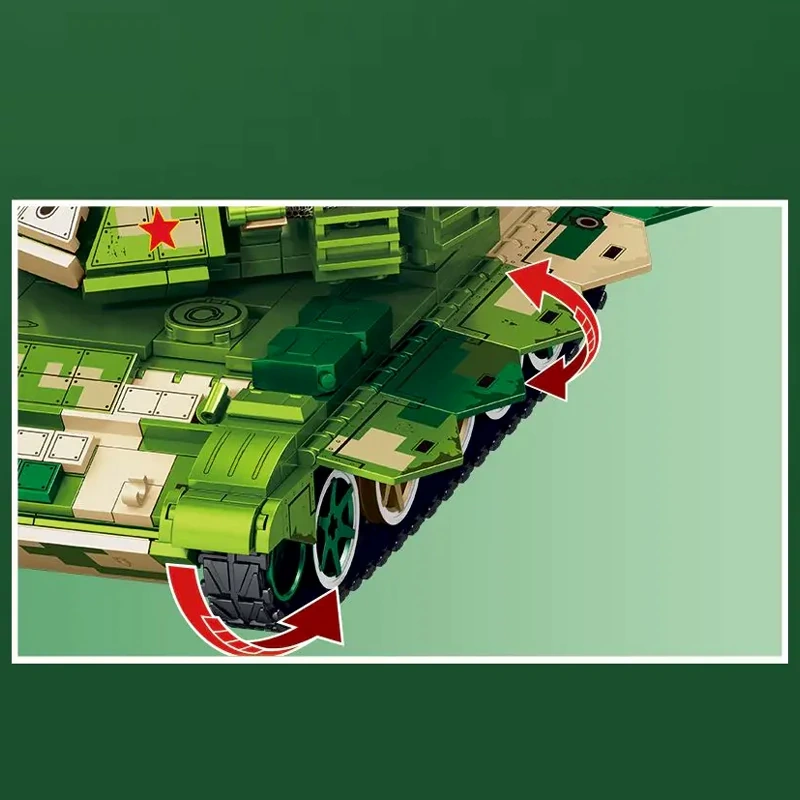 SEMBO 203166 ZTZ-59D Medium Tank Military