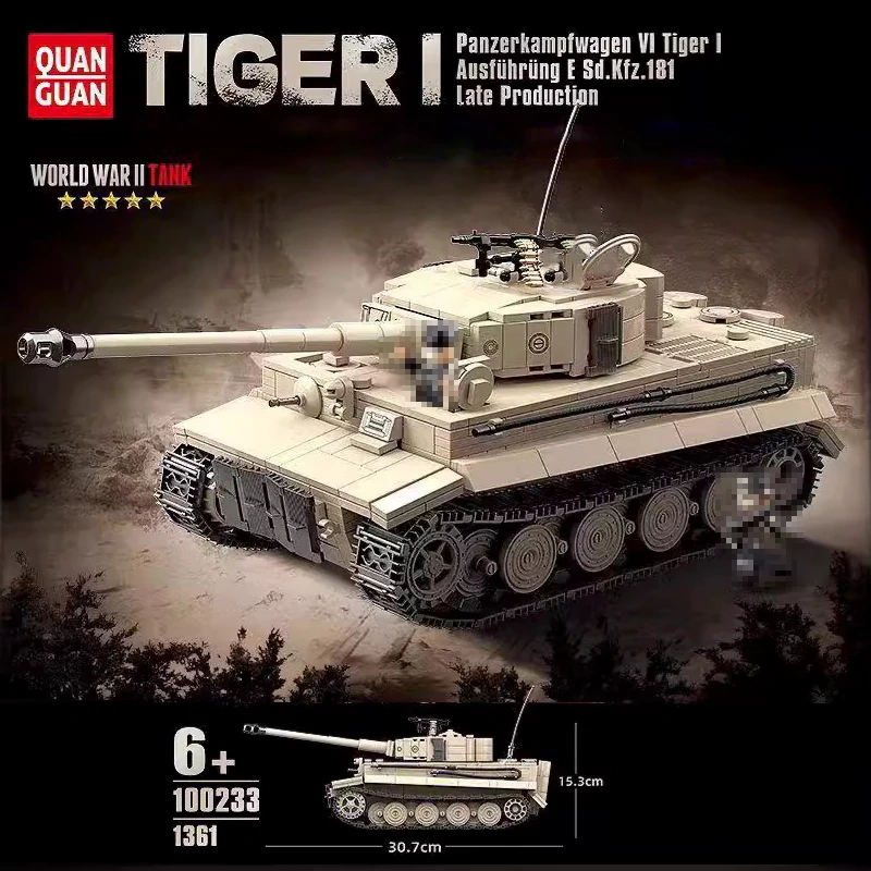 QUANGUAN 100233 Tiger I Heavy Tank (Later Type) Military
