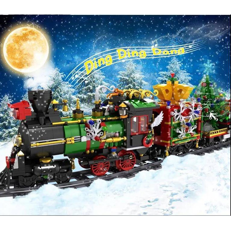Mould King 12012 Christmas Hot Style Christmas Train With Lights Electric Building Block Toy Ship From Europe 3-7 Days Delivery