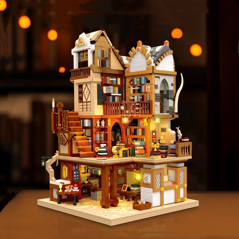 JIESTAR 57016 Medieval European Style Libraries Modular Buildings