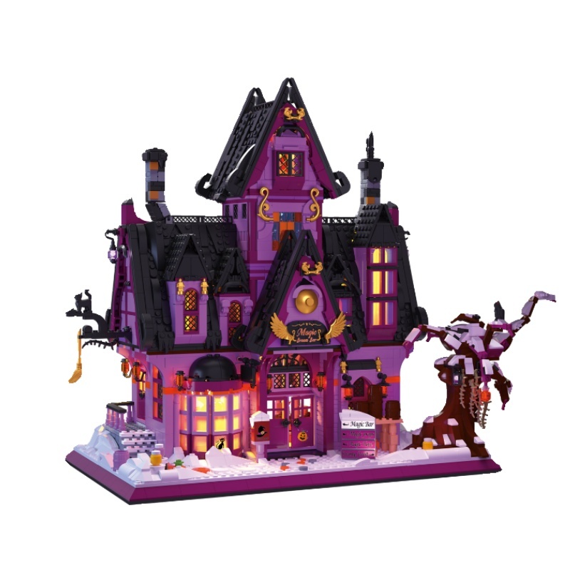 [Mini Micro Bricks] ZHEGAO 612019 Magic Broomstick Bar Modular Buildings