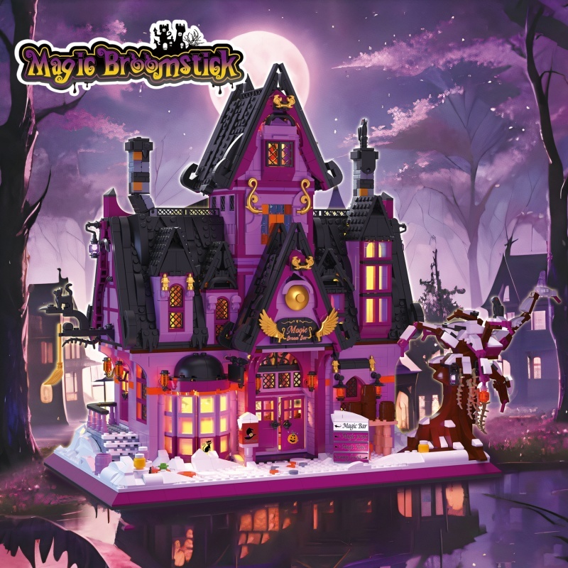 [Mini Micro Bricks] ZHEGAO 612019 Magic Broomstick Bar Modular Buildings