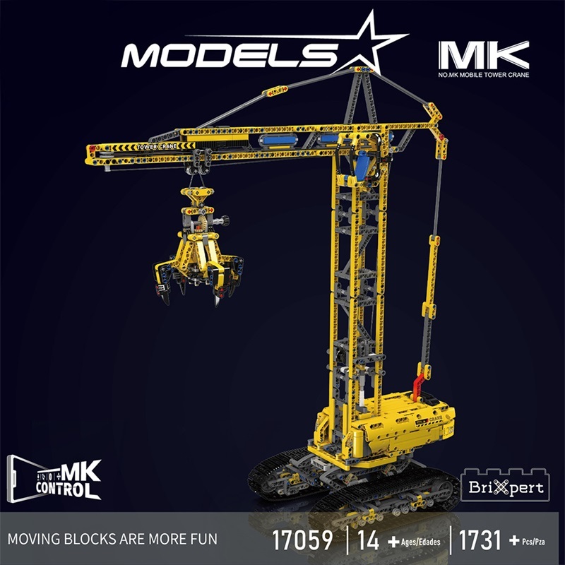 [With Motor] MouldKing 17059 Mobile Tower Crane Technic