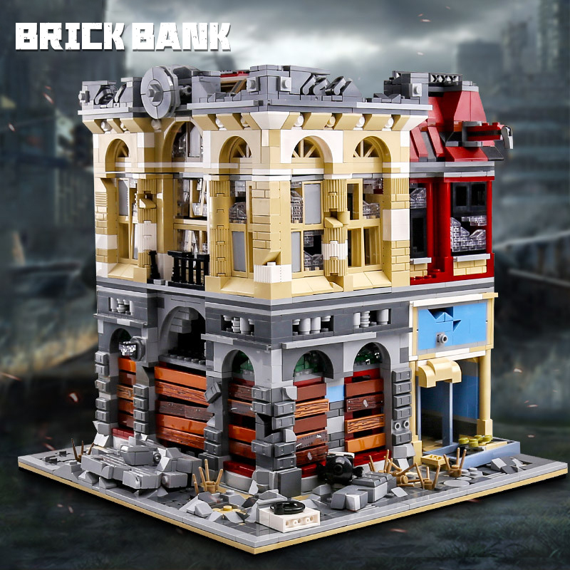 Super 18K K126 MOC Brick Bank Apocalypse Version Modular Buildings