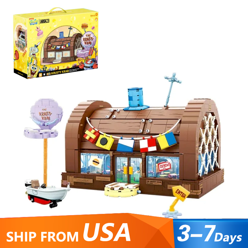 [Pre-sale] [With Original Box] AREA-X AB0027 SpongeBob SquarePants the Krusty Krab Restaurant Movie & Game US Warehouse Express