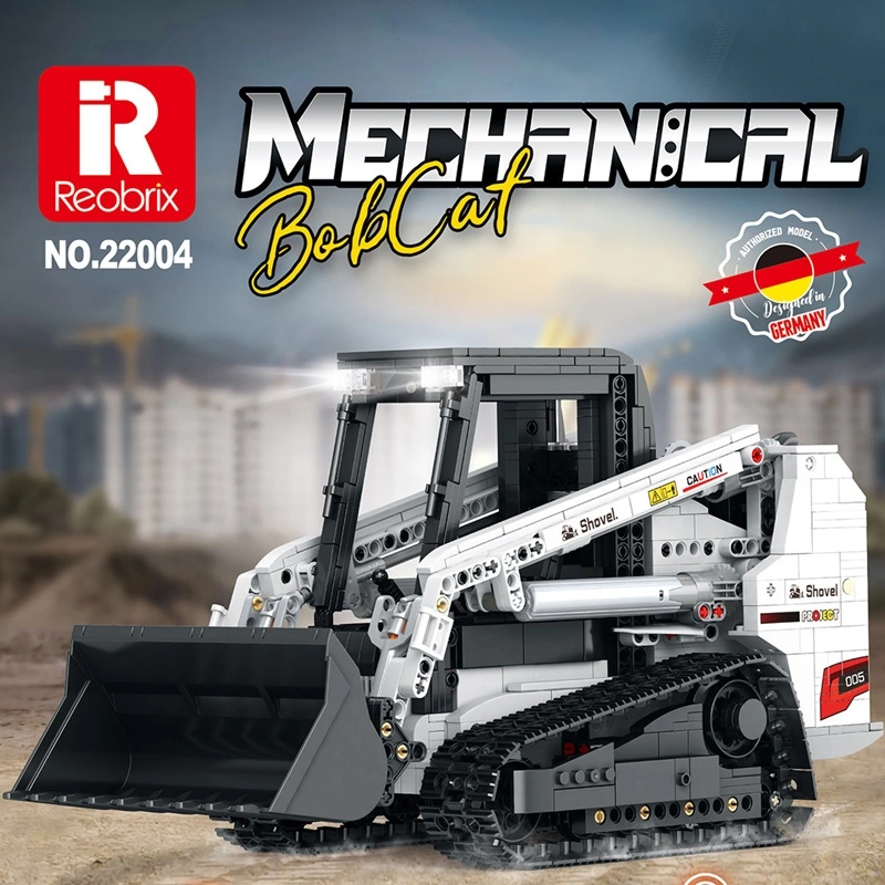 [With Motor] Reobrix 22004 Bobcat Skid Steer Loader Technic