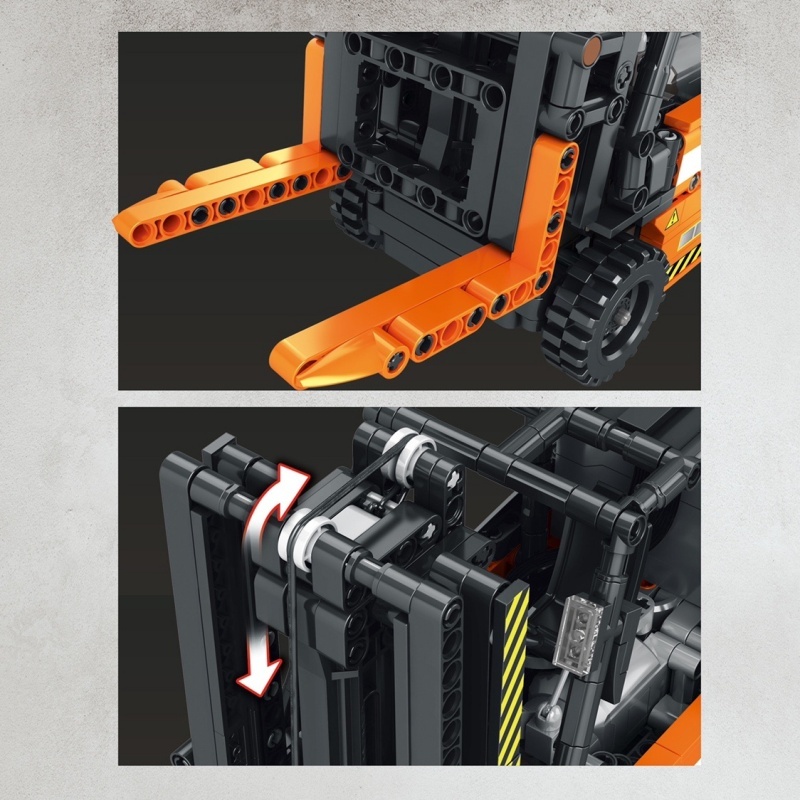[With Motor] Reobrix 22002 Mechanical Forklift Technic