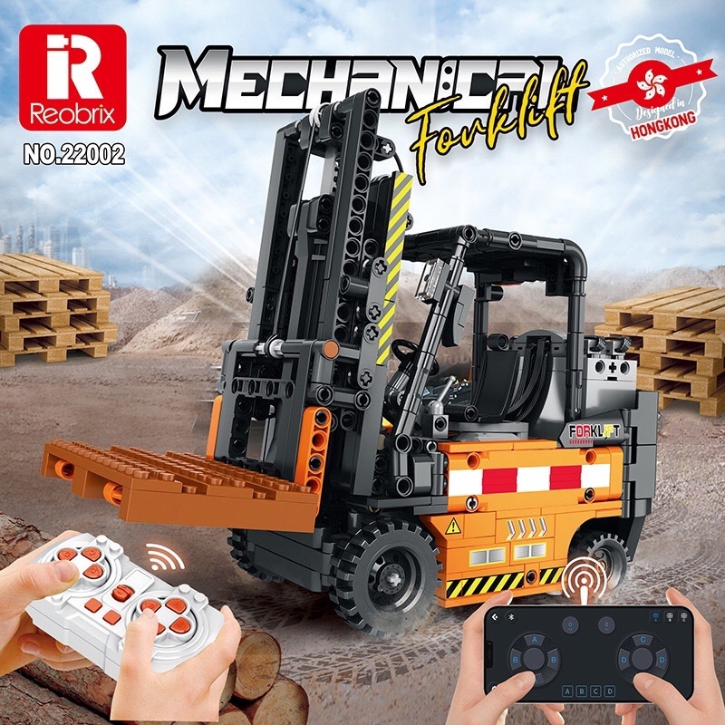 [With Motor] Reobrix 22002 Mechanical Forklift Technic