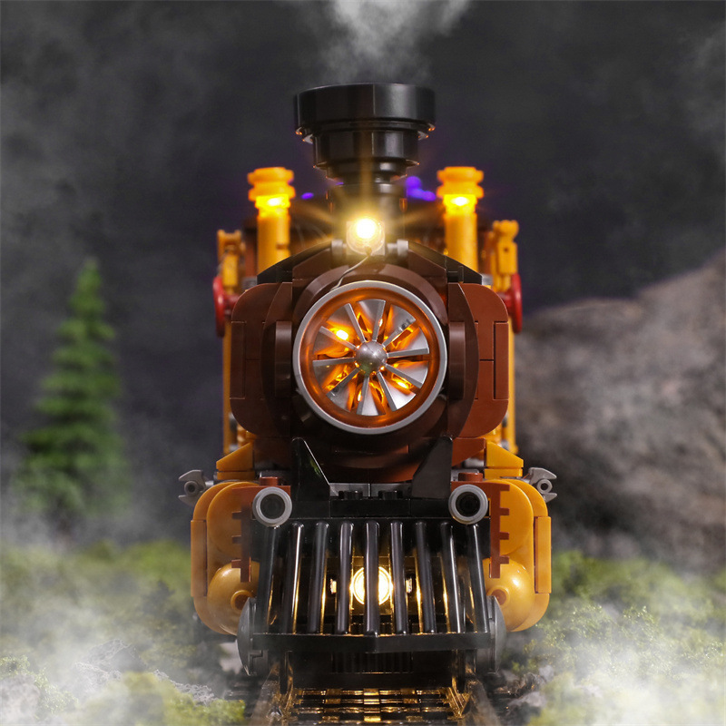 {With Light}FunWhole F9006 Creator Expert Steam train of ore Building Blocks 1056±pcs Bricks from China.