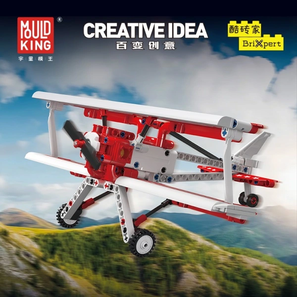 MouldKing 24049 Red Biplane Technic