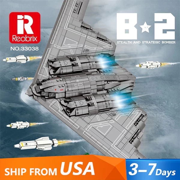 [Pre-sale] Reobrix 33038 STEALTH AND STRATEGIC BOMBER Military US Warehouse Express