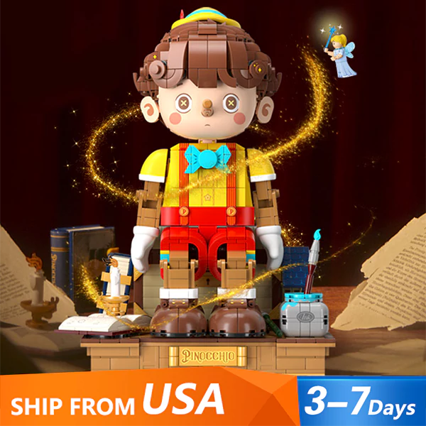 WEKKI Pinocchio Fairy Tale Town Set