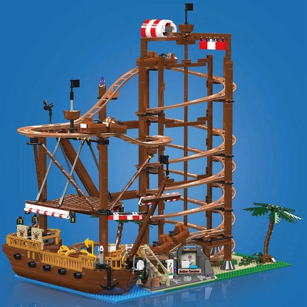 [With Motor] MouldKing 11013 Double Helix Roller Coaster Creator Expert