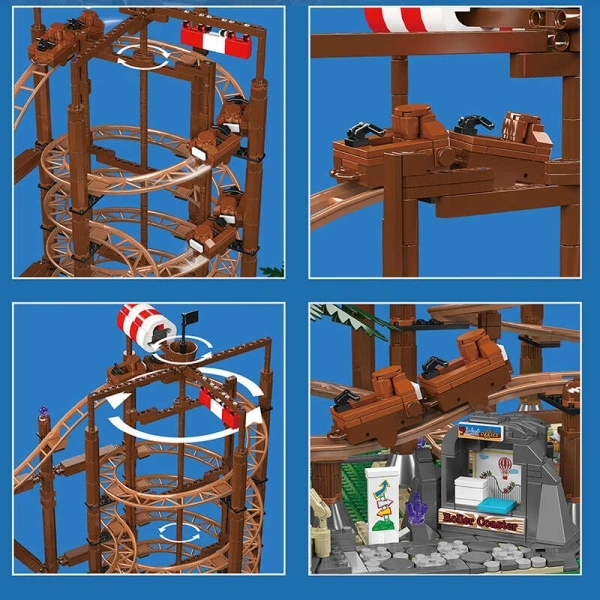 [With Motor] MouldKing 11013 Double Helix Roller Coaster Creator Expert