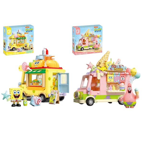 SEMBO SpongeBob SquarePants Ice Cream Burger  Car Movie & Game