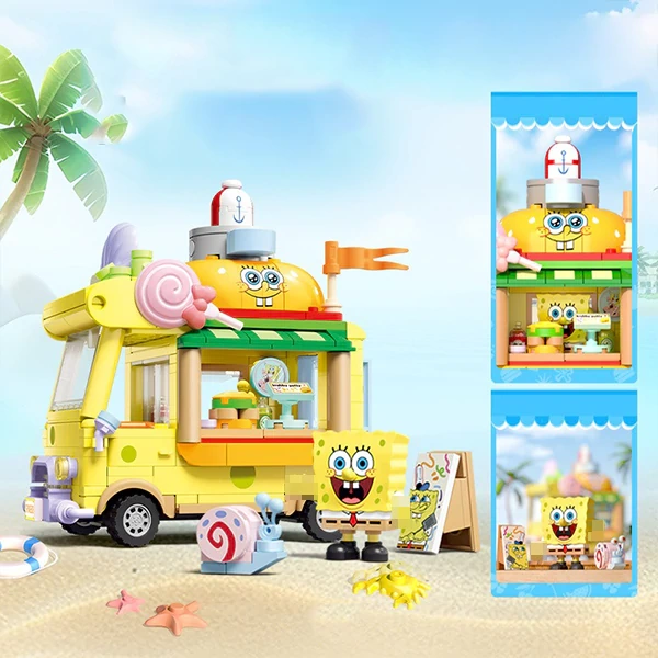 SEMBO SpongeBob SquarePants Ice Cream Burger  Car Movie & Game