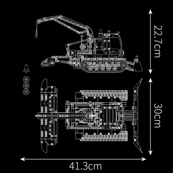 [With Motor] MouldKing 17051 Snowfield Engineering Vehicle Technic