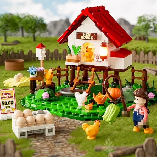 FunWhole F9034 Mini Chicken Coop Creator Expert