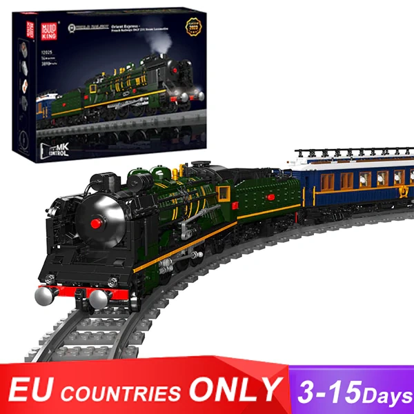 [With Original Box] [With Motor] MouldKing 12025 Orient Express-French Railways SNCF 231 Steam Locomotive Train City Europe Warehouse Express