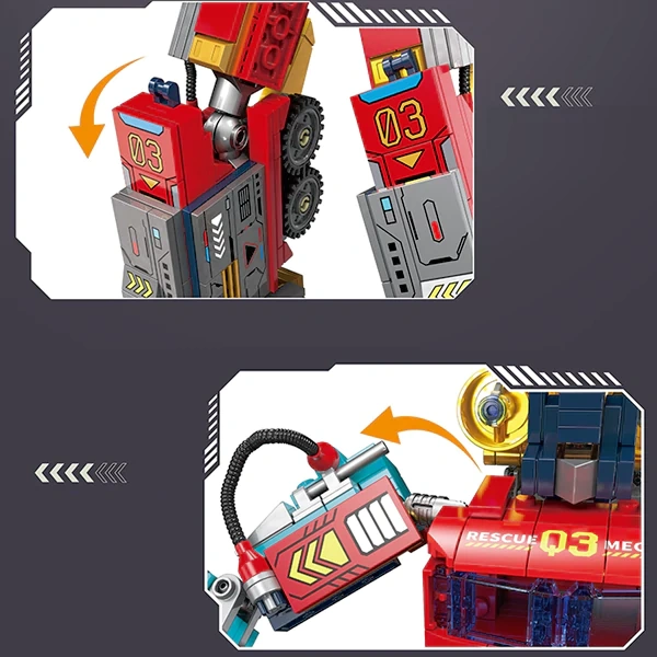 ZHEGAO 912027 Circle Star Rescue Team Movie & Game