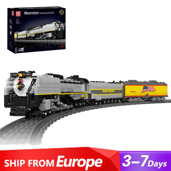 [Pre-sale] [With Motor] [With Original Box] MouldKing 12031 Union Pacific 844 Steam Locomotive Technic Europe  Warehouse Express