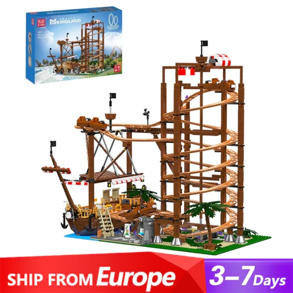 [Pre-sale] [With Motor] [With Original Box] MouldKing 11013 Double Helix Roller Coaster Creator Expert Europe  Warehouse Express