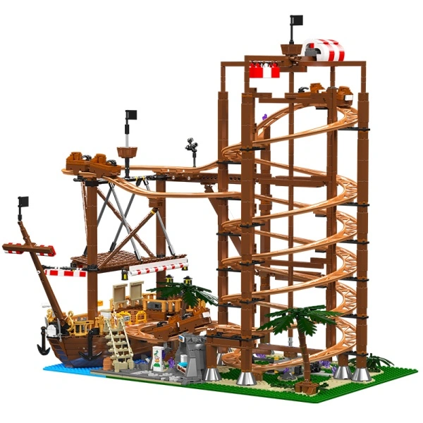 [With Motor] MouldKing 11013 Double Helix Roller Coaster Creator Expert