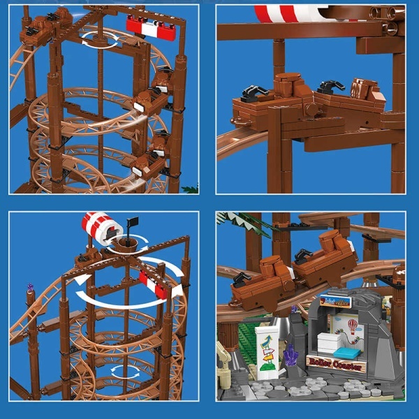 [With Motor] MouldKing 11013 Double Helix Roller Coaster Creator Expert