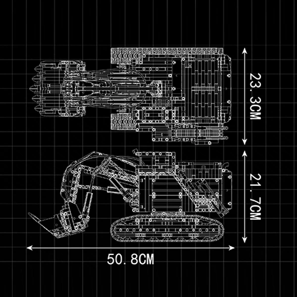 [With Motor] MouldKing 13130S RH400 Mining Excavator Technic