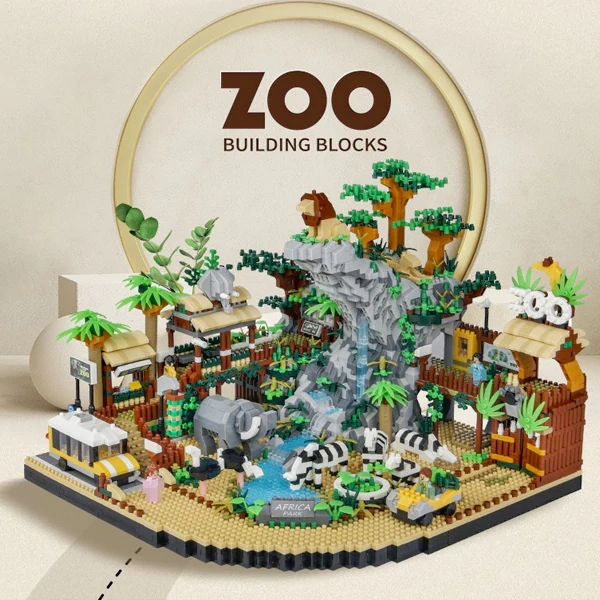 LEGO MOC [Mini Micro Bricks] LHCX 823 Zoo Desert Park Modular