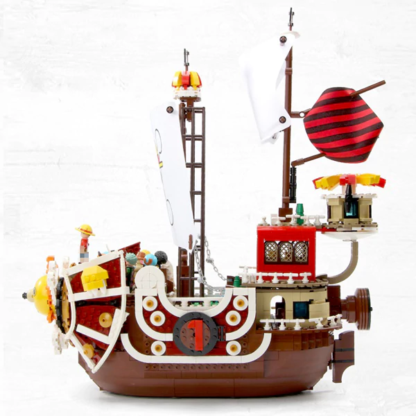 The side of the A Thousand Sunny Pirate Ship of One Piece.