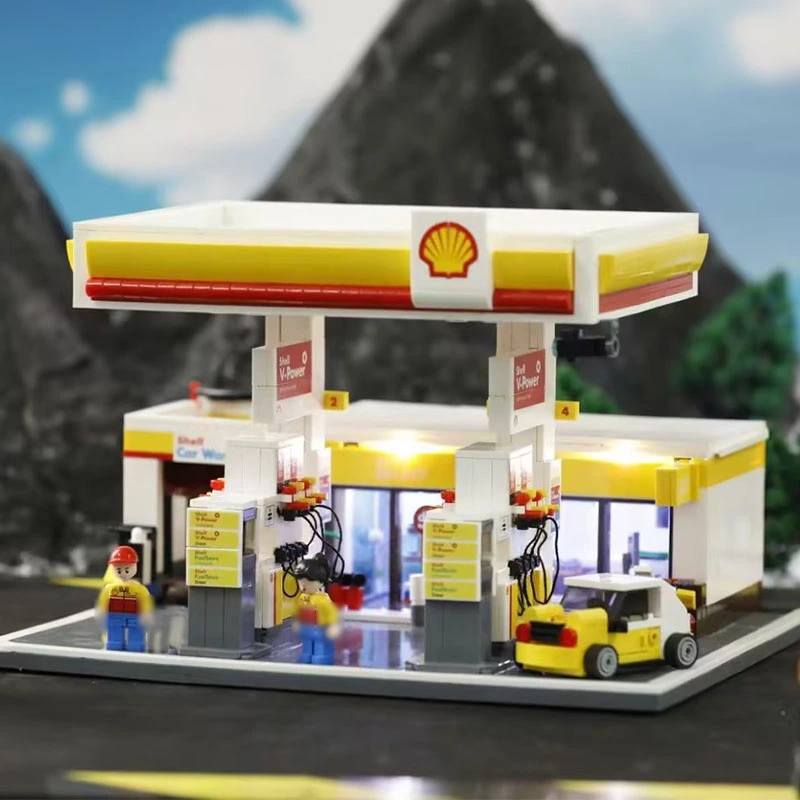 Service Station Moc Lego Pump Station Lego Moc Lego Petrol Pump