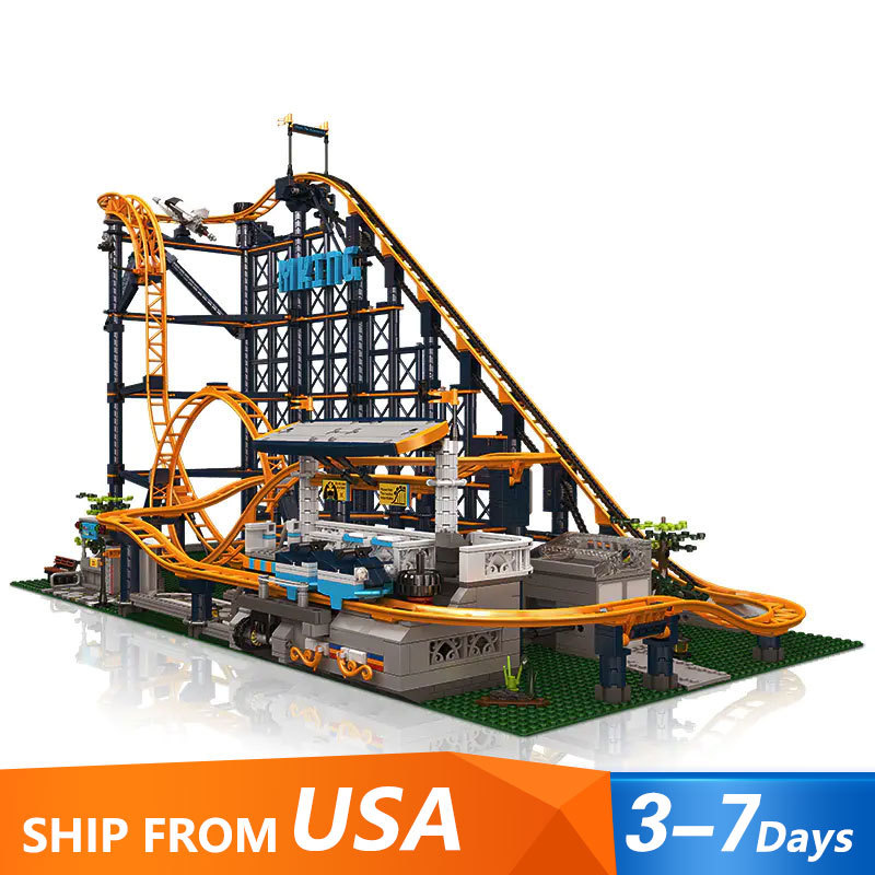 [With Motor] MouldKing 11012 Rolle Coaster Creator Expert US Warehouse Express