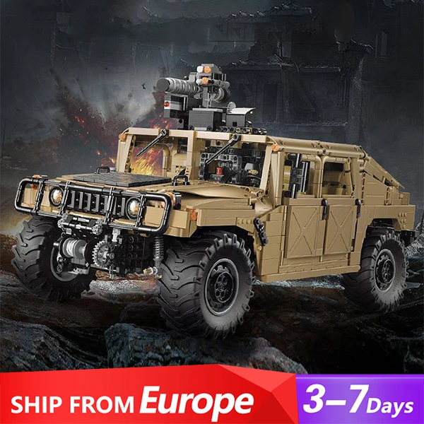 [With Motor] CaDa C61036 HUMVEE Technic Europe Warehouse Express