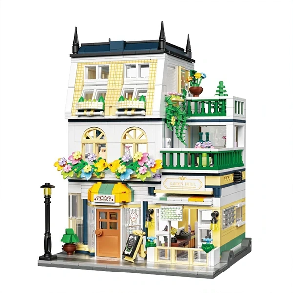 [Mini Micro Bricks] ZHEGAO 613031 Flower Manor Modular Buildings