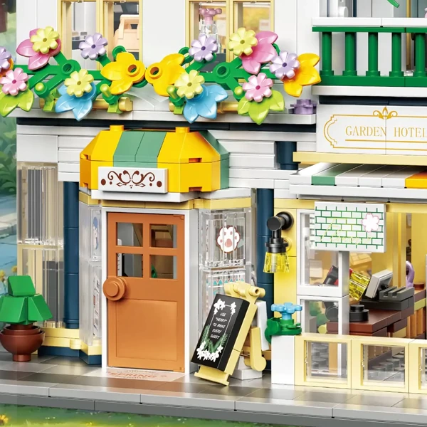 [Mini Micro Bricks] ZHEGAO 613031 Flower Manor Modular Buildings