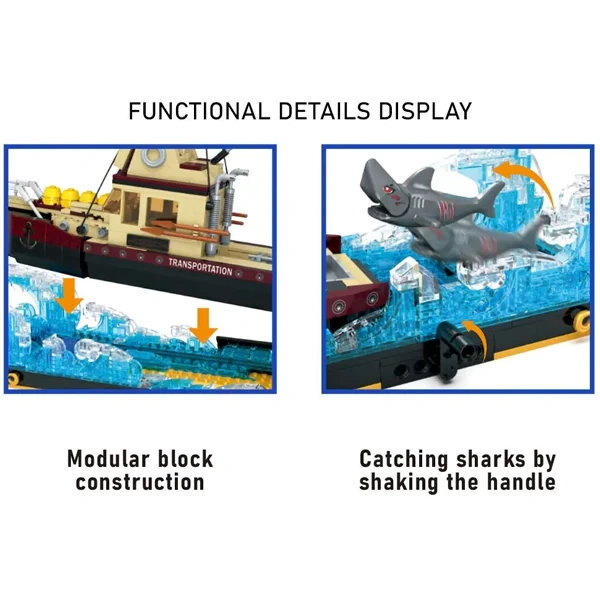 [Pre-sale] CBOX JD074 Ship and Little White Shark Technic
