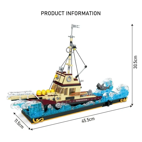 [Pre-sale] CBOX JD074 Ship and Little White Shark Technic